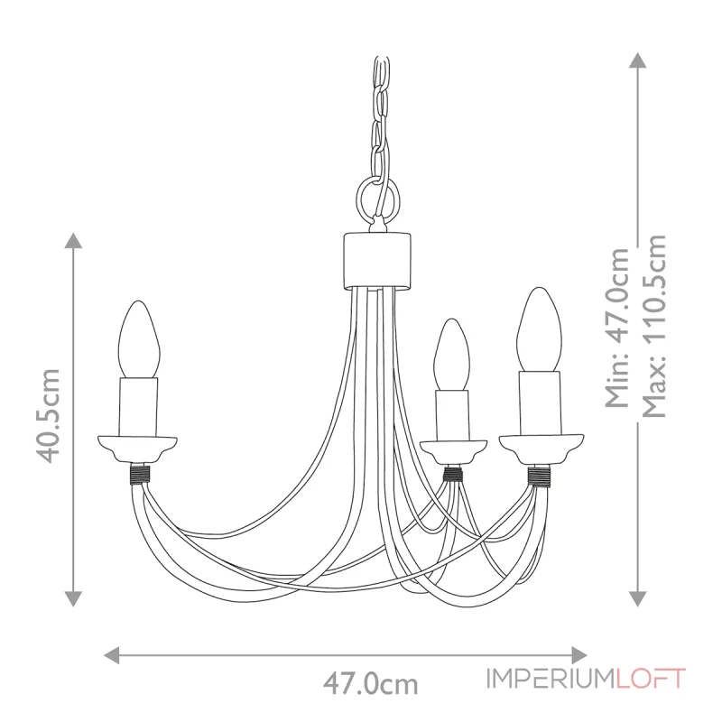 Люстра Elstead Lighting Carisbrooke CB3-BLACK