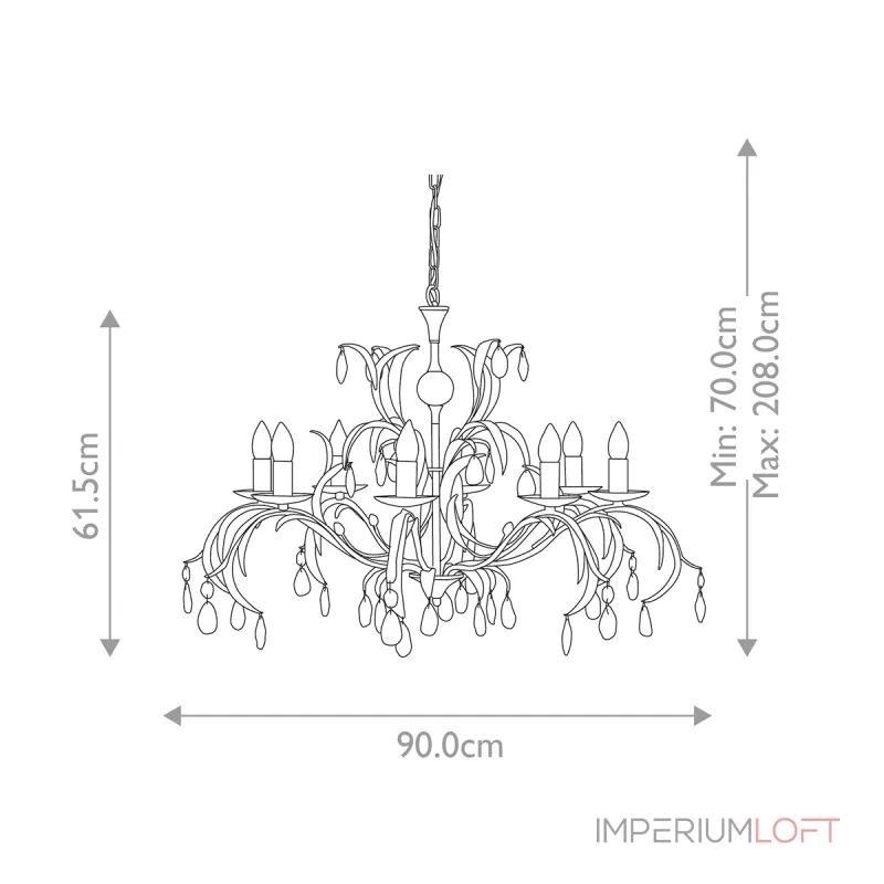 Люстра Elstead Lighting Lily LL8-ANT-BRZ Люстра Elstead Lighting Lily LL8-ANT-BRZ