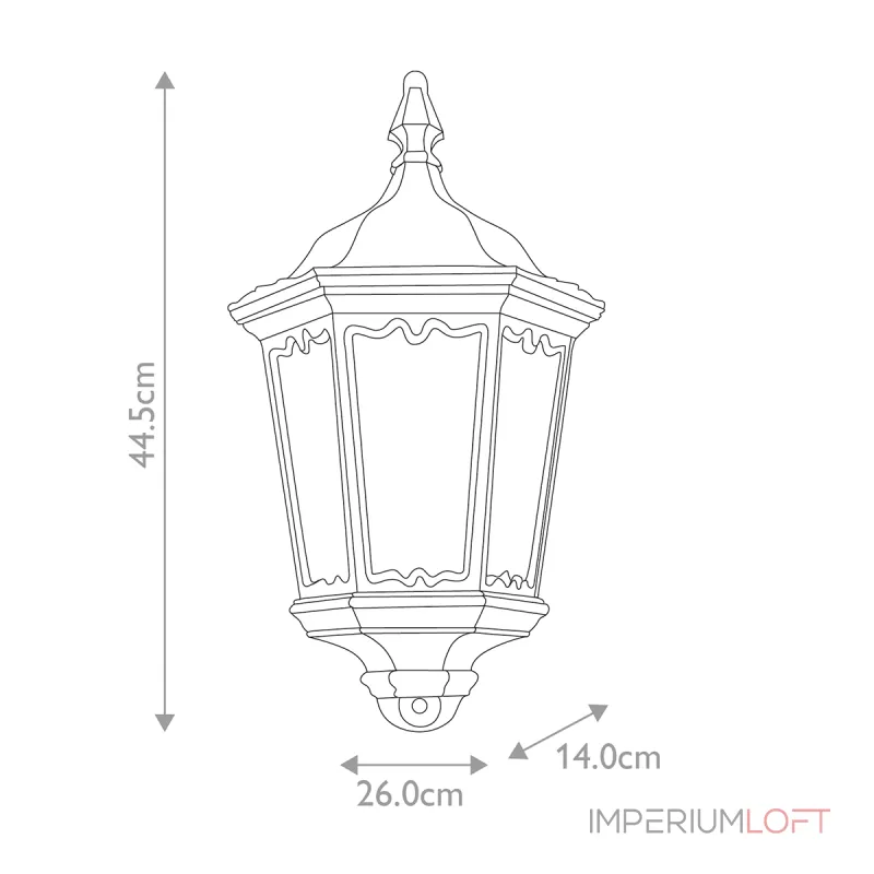 Настенный фонарь Elstead Lighting Medstead half MD7-BLACK