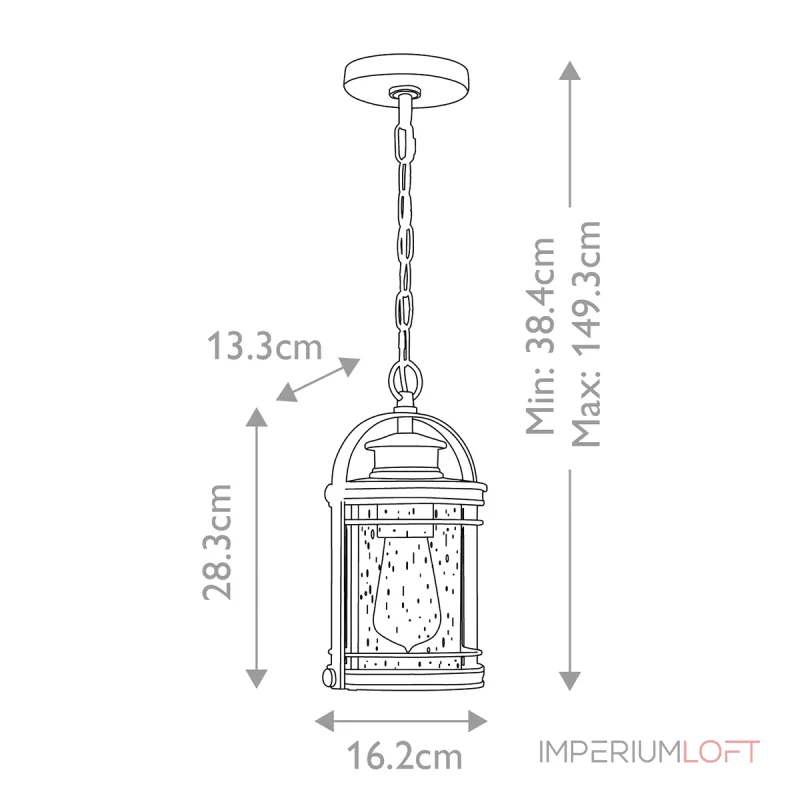Подвесной фонарь Quoizel Booker QN-BOOKER8-S-IA