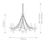 Люстра Elstead Lighting Warwick WR6-GRAPHITE
