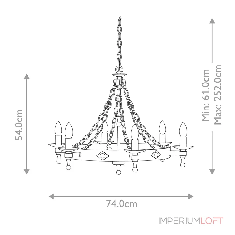 Люстра Elstead Lighting Warwick WR6-GRAPHITE