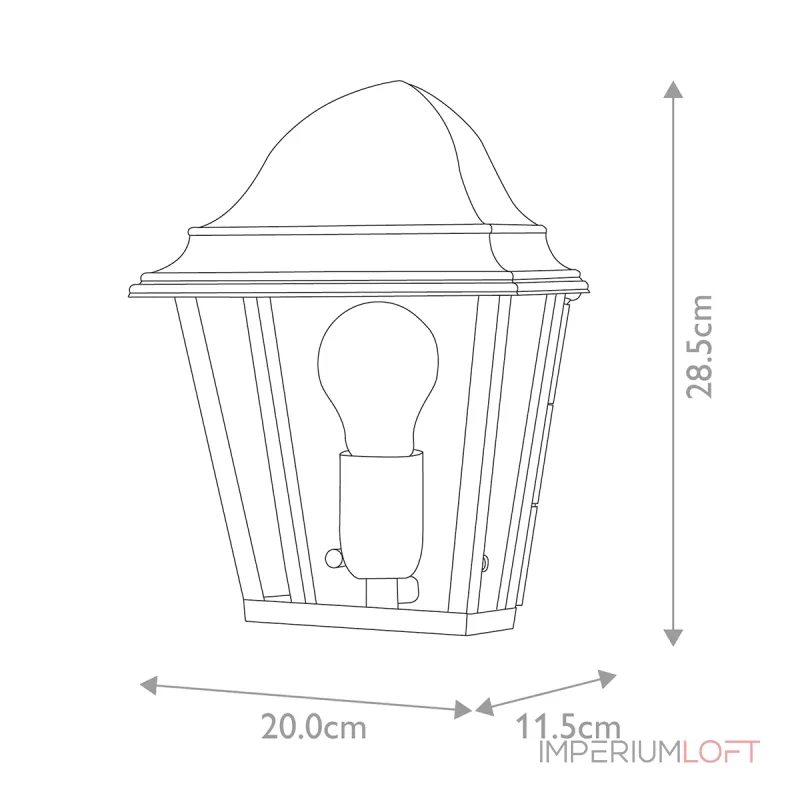 Настенный фонарь Elstead Lighting St james ST-JAMES-BRASS
