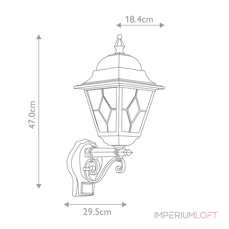 Настенный фонарь Elstead Lighting Norfolk NR1-PIR-BLACK Настенный фонарь Elstead Lighting Norfolk NR1-PIR-BLACK