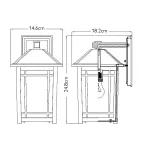 Настенный фонарь Quoizel Cedar point QZ-CEDAR-POINT-S-BK