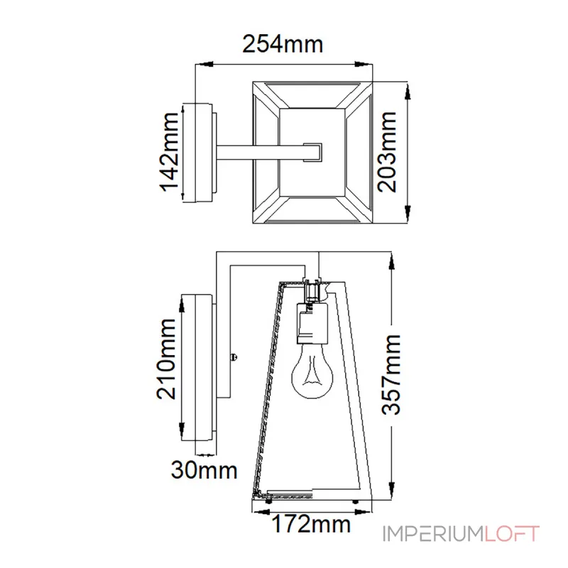 Настенный фонарь Kichler Delison KL-DELISON-M-RZ Настенный фонарь Kichler Delison KL-DELISON-M-RZ