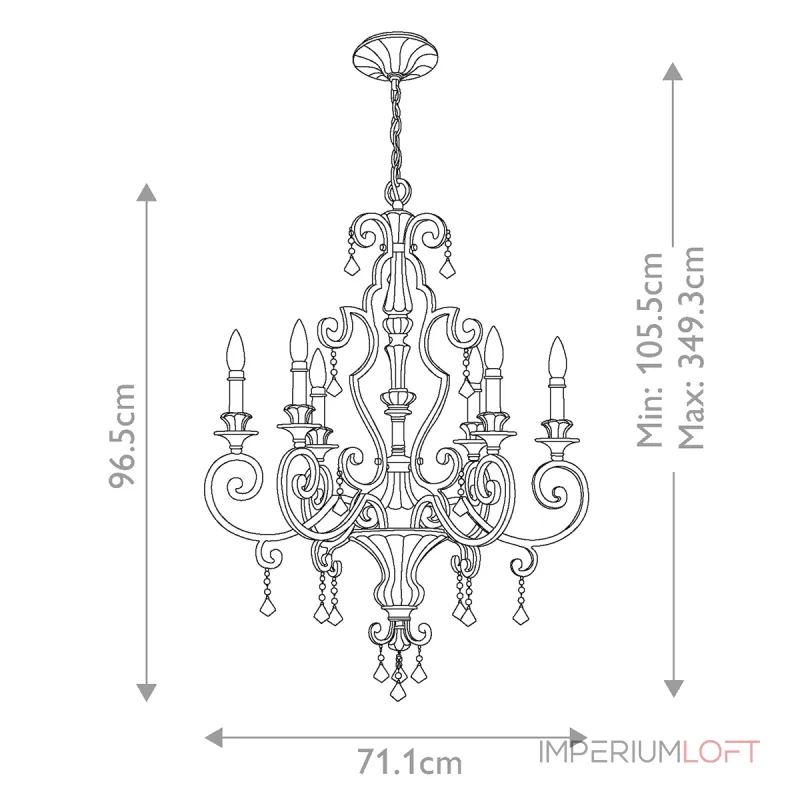 Люстра Quoizel Marquette QZ-MARQUETTE6-A Люстра Quoizel Marquette QZ-MARQUETTE6-A