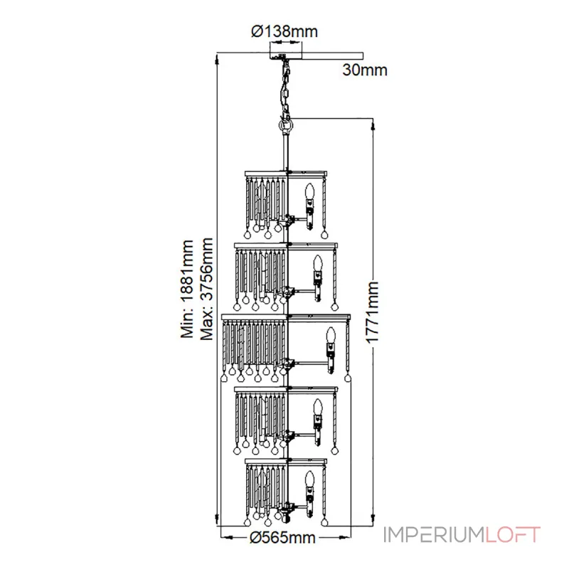 Люстра Kichler Piper KL-PIPER-18P-PC