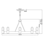 Подвесной светильник Hinkley Silas QN-SILAS-8P-DZ