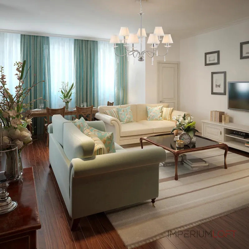 Люстра Elstead Lighting Finsbury park FP9-POL-NICKEL