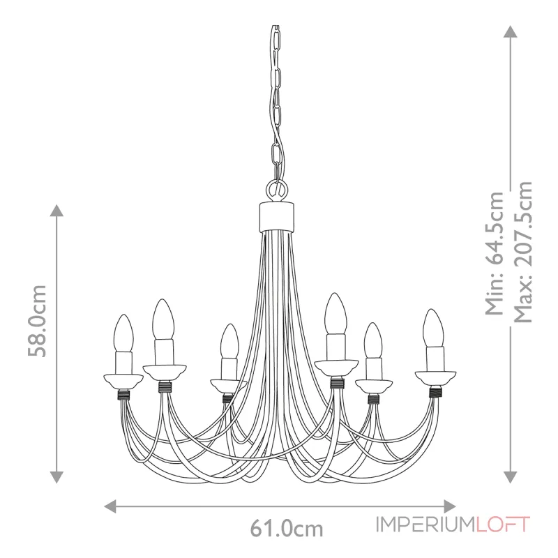 Люстра Elstead Lighting Carisbrooke CB6-BLACK
