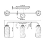 Бра для ванных комнат Kichler Braelyn QN-BRAELYN3-PC