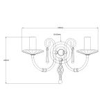 Бра Elstead Lighting Aegean AG2-POL-BRASS