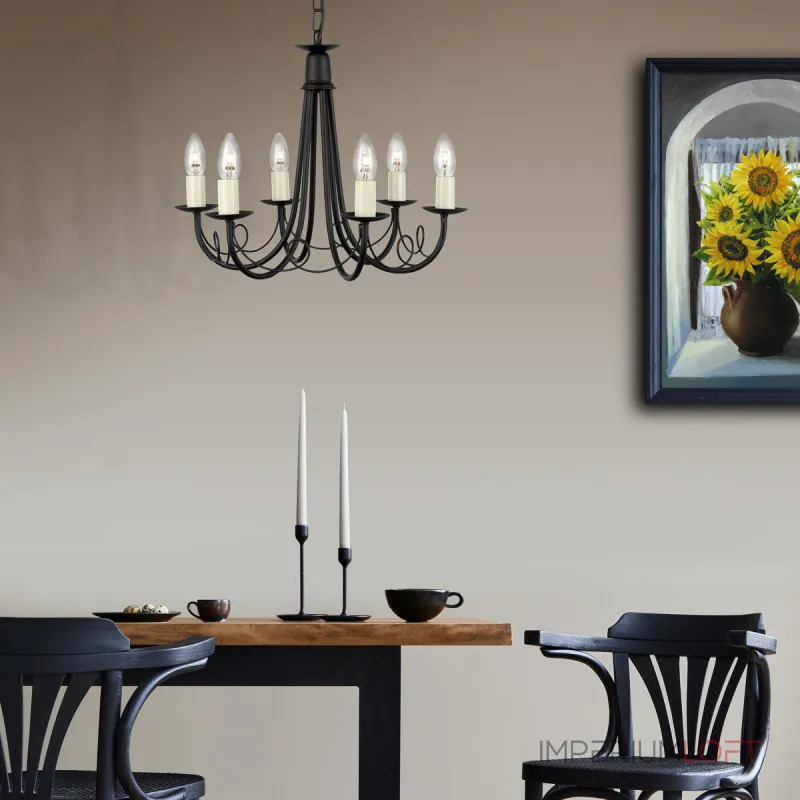 Люстра Elstead Lighting Minster MN6-BLACK Люстра Elstead Lighting Minster MN6-BLACK