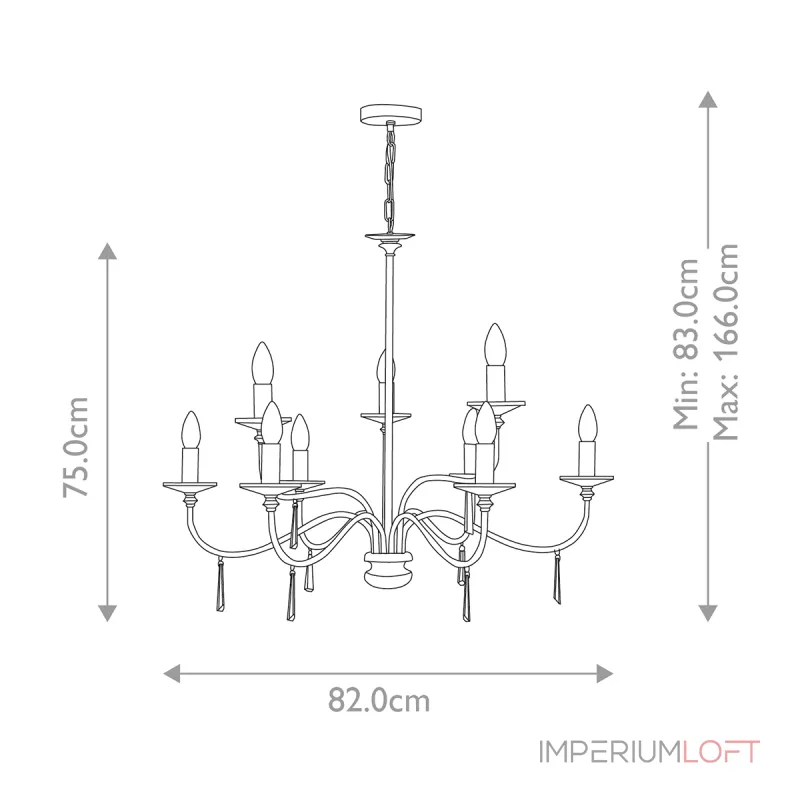 Люстра Elstead Lighting Finsbury park FP9-POL-NICKEL