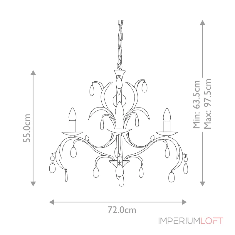 Люстра Elstead Lighting Lily LL3-ANT-BRZ Люстра Elstead Lighting Lily LL3-ANT-BRZ