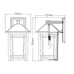 Настенный фонарь Quoizel Cedar point QZ-CEDAR-POINT-M-BK