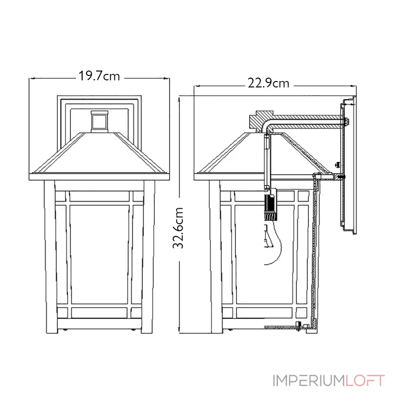 Настенный фонарь Quoizel Cedar point QZ-CEDAR-POINT-M-BK Настенный фонарь Quoizel Cedar point QZ-CEDAR-POINT-M-BK