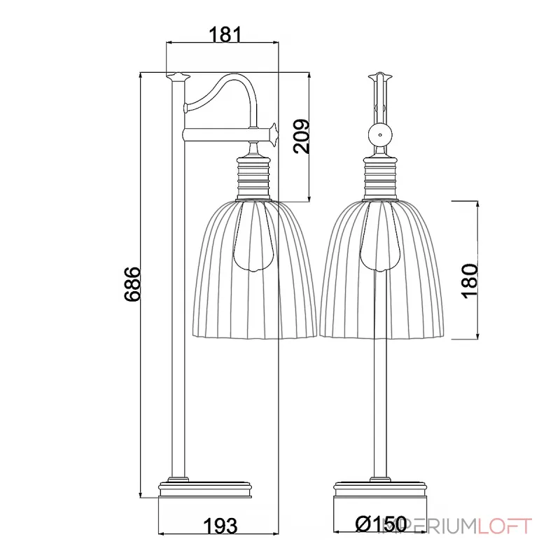 Настольная лампа Elstead Lighting Douille DOUILLE-TL-AB