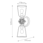 Бра Elstead Lighting Staring STARING-2WB-DG-CLEAR