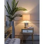 Лампа настольная серебристая (кремовый абажур) 22-88237 от ImperiumLoft