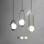 Подвесной светильник HOOP-TRIO Латунь, Эллипс S, Диск от ImperiumLoft