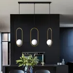 Подвесной светильник HOOP-TRIO Латунь, Эллипс S, Диск от ImperiumLoft