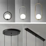 Подвесной светильник HOOP-TRIO Латунь, Эллипс S, Диск от ImperiumLoft