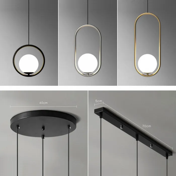 Подвесной светильник HOOP-TRIO Латунь, Эллипс S, Диск от ImperiumLoft