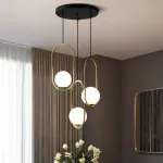 Подвесной светильник HOOP-TRIO Латунь, Эллипс S, Диск от ImperiumLoft