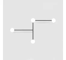 Настенный светильник LINES 4 черный