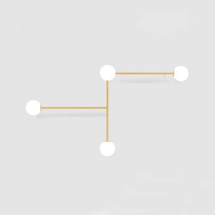 Настенный светильник LINES 4 золото от ImperiumLoft