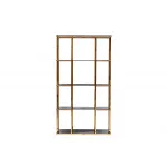 Стеллаж с черным стеклом (золотой) 46AS-SH1537-GOLD от ImperiumLoft