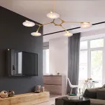 Люстра на штанге DISCS D158 Black