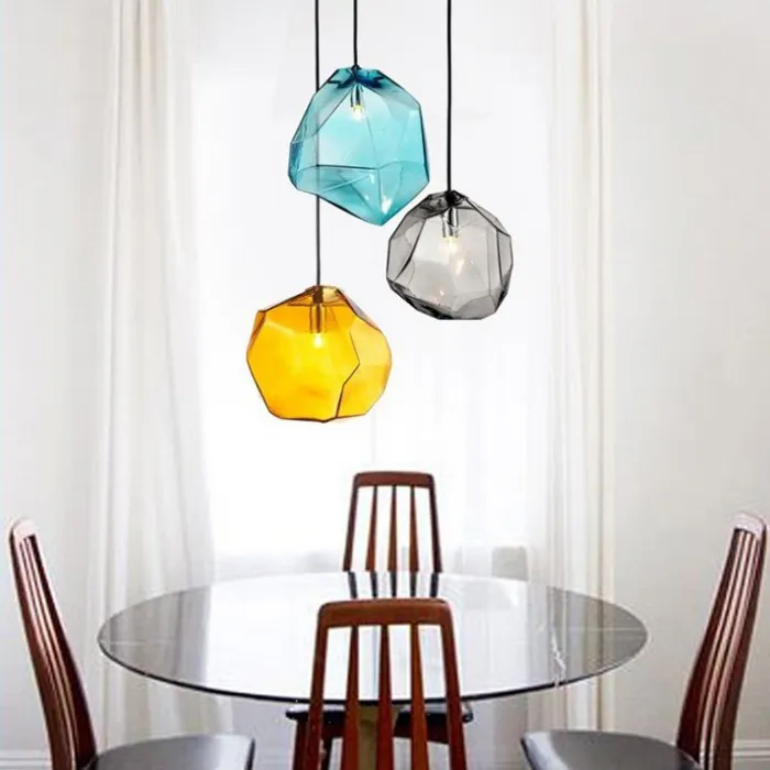 Подвесной светильник Color Ice Cube Pendant JEVIO 1 Голубой от ImperiumLoft