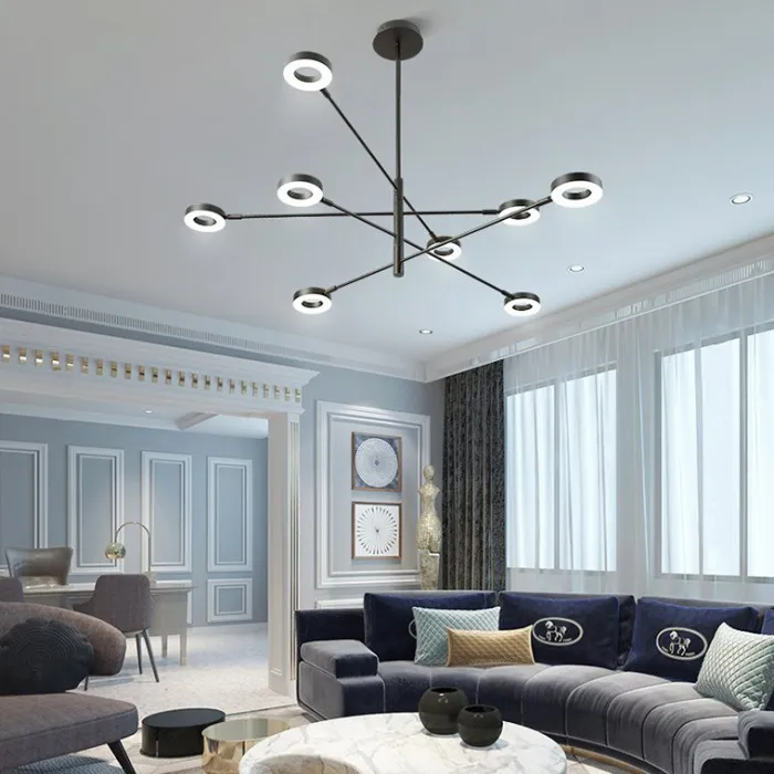 Подвесная люстра ATISSA S 6 D115 Black от ImperiumLoft
