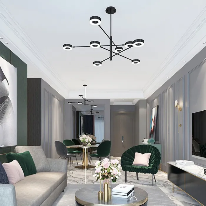 Подвесная люстра ATISSA S 6 D115 Black от ImperiumLoft
