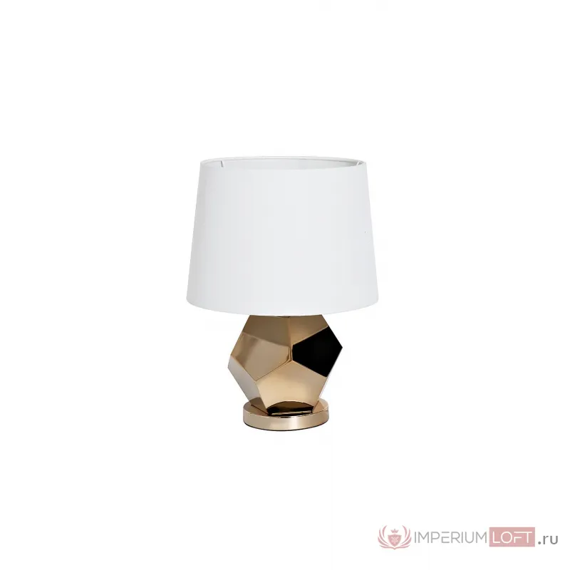 Лампа настольная золотая (белый абажур) 22-88259 от ImperiumLoft