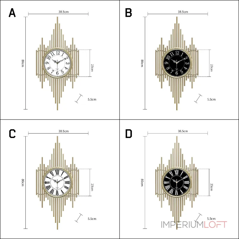 Дизайнерский настенный декор часы LaLume-KKK00305 от ImperiumLoft Дизайнерский настенный декор часы LaLume-KKK00305 от ImperiumLoft