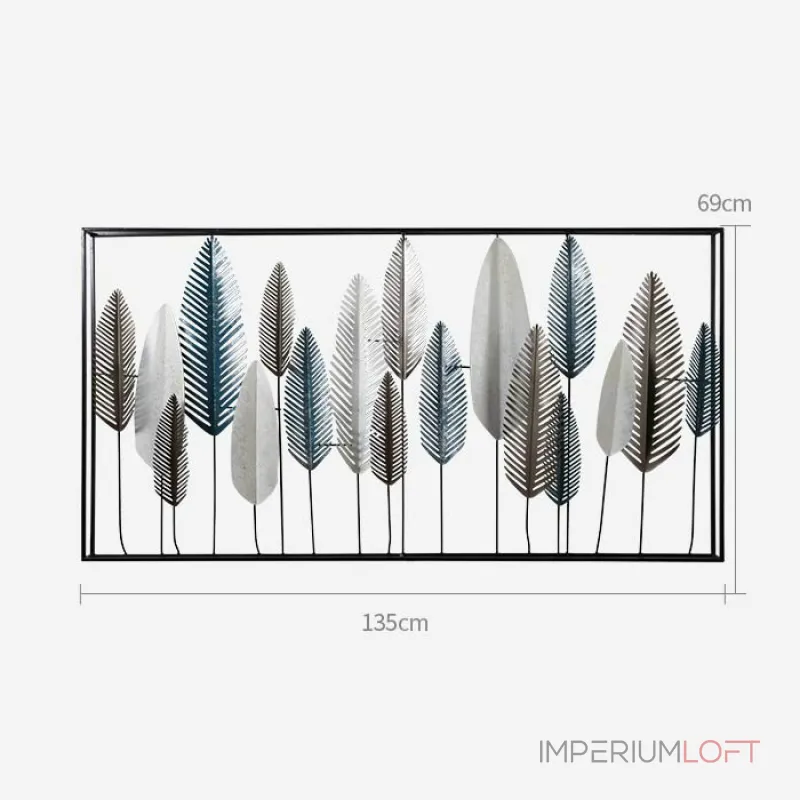 Дизайнерский настенный декор листья в рамке LaLume-KKK00130 от ImperiumLoft Дизайнерский настенный декор листья в рамке LaLume-KKK00130 от ImperiumLoft