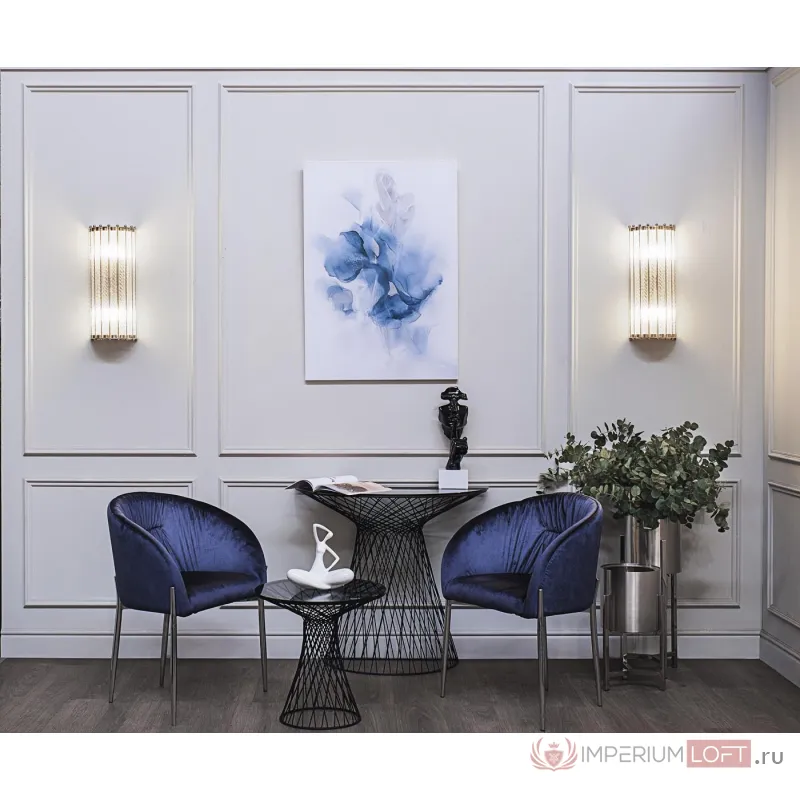 Ваза стеклянная дымчато-белая 35BB-4670WS от ImperiumLoft