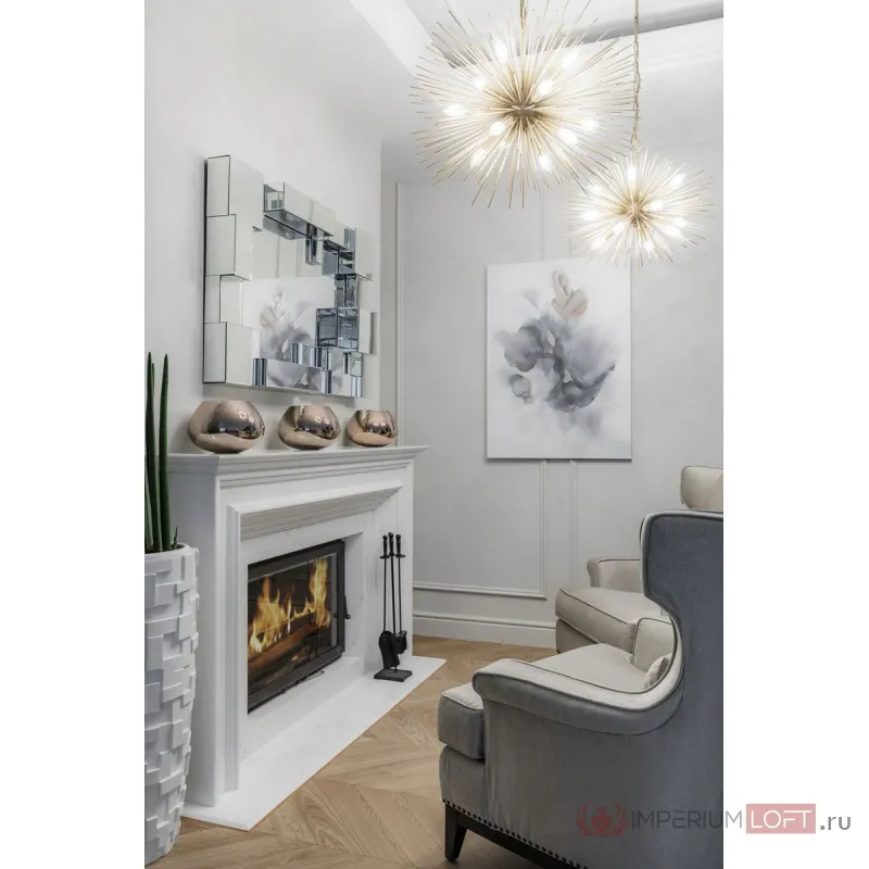 Ваза стеклянная дымчато-белая 35BB-4670WS от ImperiumLoft