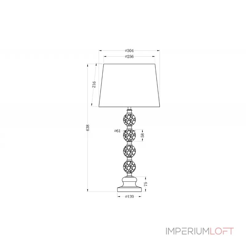 Лампа настольная (белый абажур) 22-86642 от ImperiumLoft Лампа настольная (белый абажур) 22-86642 от ImperiumLoft