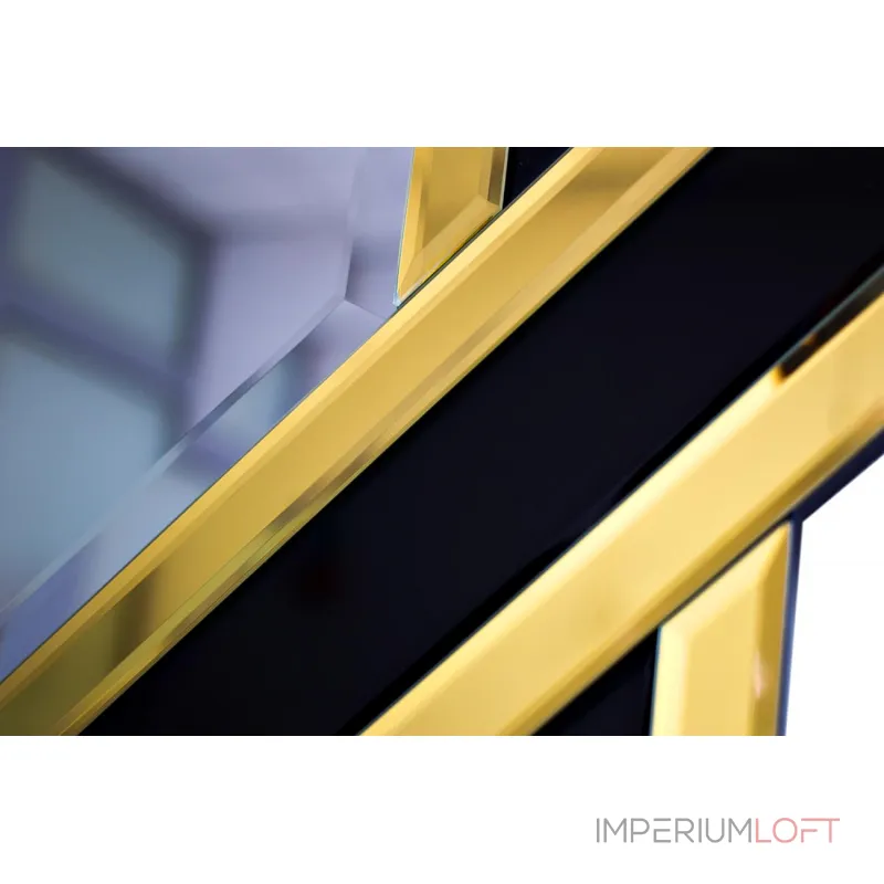Зеркало декоративное черно-золотое KFE7H018 от ImperiumLoft Зеркало декоративное черно-золотое KFE7H018 от ImperiumLoft