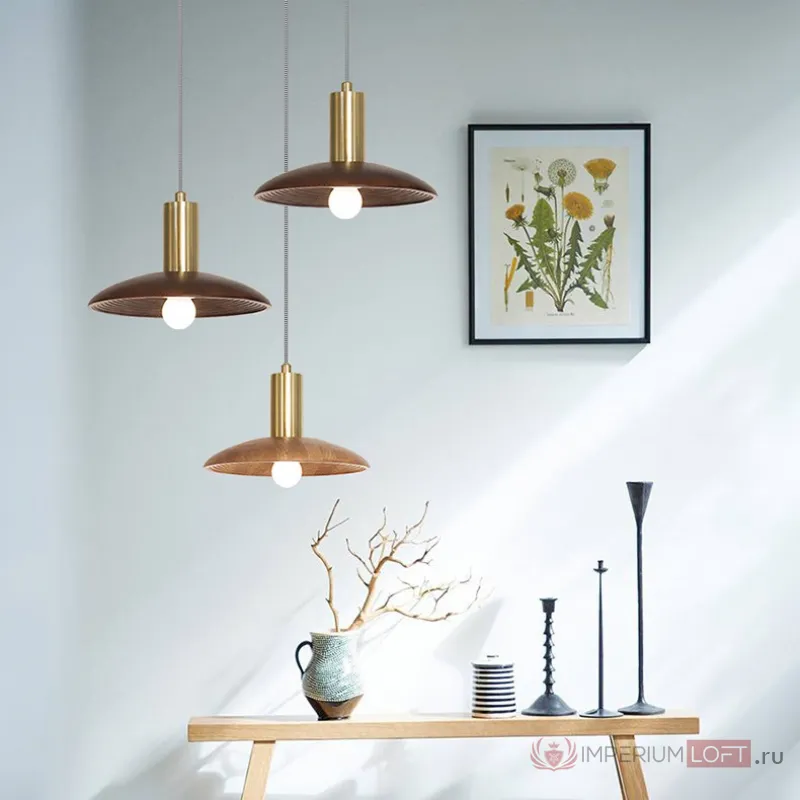 Подвесной светильник WOOD Light brown от ImperiumLoft