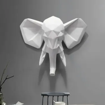 Дизайнерский настенный декор слон LaLume-KKK00237 от ImperiumLoft