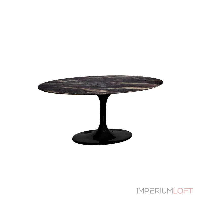 Стол обеденный овальный черный 33FS-DT3056-BL от ImperiumLoft