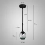Подвесной светильник ADEL-ONE L1 Cognac Black от ImperiumLoft