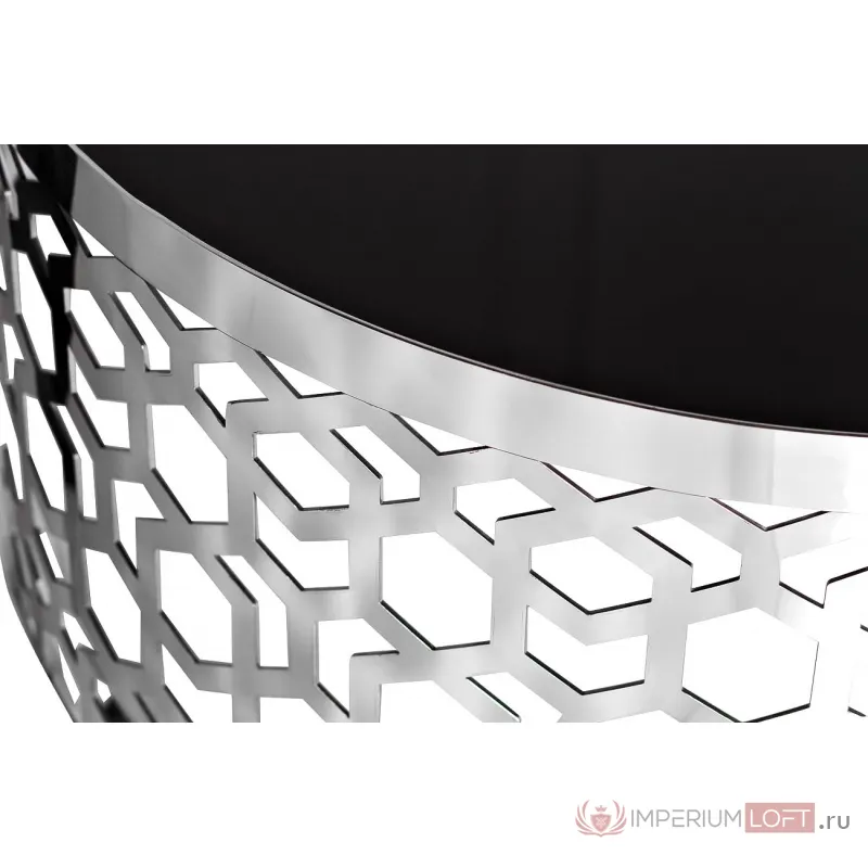 Стол журнальный круглый серебряный 13RXCT8012-SILVER от ImperiumLOFT от ImperiumLoft
