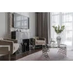 Стол журнальный круглый серебряный 13RXCT8012-SILVER от ImperiumLOFT от ImperiumLoft